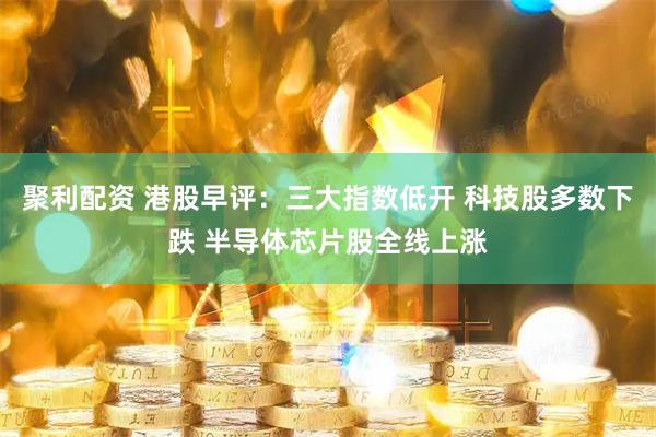 聚利配资 港股早评：三大指数低开 科技股多数下跌 半导体芯片股全线上涨
